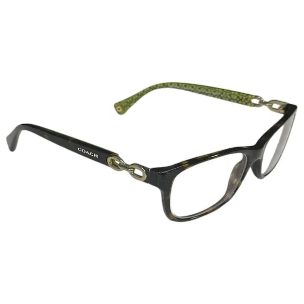 Coach HC5232 Fannie Dark Tortoise/Green Sig C Eyeglass Glasses Frames 52-16 135